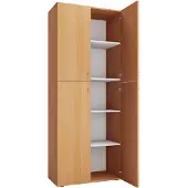 VCM Aktenschrank "Büroschrank Bücher Ordner Aktenschrank Lona 5fach", braun (buche), B:70cm T:40cm, Obermaterial: 100% Holz Wood., Schränke, Aktenschrank