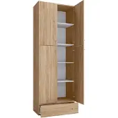 VCM Büroschrank Aktenschrank Lona 5-fach Schublade Drehtüren