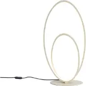 QAZQA Design Tischleuchte Beige inkl LED 3 Stufen Dimmbar Boomerang