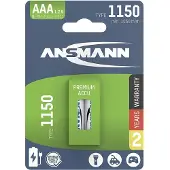 Ansmann 1311-0026, Wiederaufladbarer Akku, AAA, Nickel-Metallhydrid (NiMH), 1,2 V, 2 Stück(e), 1050 mAh