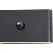 QAZQA Wandleuchte Schwarz Lux Sensor Magnetisch inkl LED Wiederaufladbar Batt
