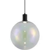 QAZQA Design-Hängeleuchte schwarz mit Regenbogen-Glas 35cm - Mallon