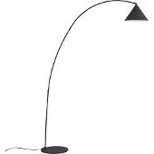 QAZQA Retro Stehlampe Schwarz mit Weißer Innenseite Triangolo