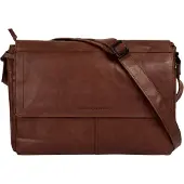 Spikes & Sparrow Leder Businesstasche Laptoptasche mit Laptopfach Ronn Messenger Bag Brandy braun