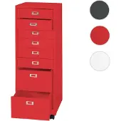 Mendler Rollcontainer HWC-L49, Schubladenschrank Stahlschrank Aktenschrank, Metall 115x40x41cm 8 Schubladen 99475