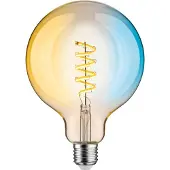 Paulmann LED-Leuchtmittel "Smart Filament G125 600lm 2200K-5500K gold 230V", Energieeffizienz: G, gold (goldfarben), L:17,5cm Ø:12,5cm, Leuchtmittel, LED-Leuchtmittel