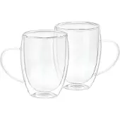 Cheffinger 2er Set Gläser mit Griff Doppelwandig