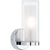 Paulmann Luena LED Wandleuchte IP44 Dim. Chrom/Clear - , Luena, dimmbar, Metallisch, für Badezimmer, Metall, Modern