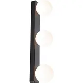 Paulmann Gove Wandleuchte IP44 Dim. Matt Schwarz/Satin - , Gove, dimmbar, Schwarz, für Wohnzimmer, Glas, Modern