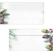 Sigel Weihnachtsumschläge Christmas Garland, DIN lang, 90 g/m², Tannenzapfenmotiv, 50 Stück