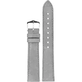 Hirsch 03433130-2-20 Lederarmband für Uhren Osiris Nubuk M 20 mm Grau