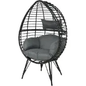 Kaemingk Evora Ei-Stuhl stehend Wicker schwarz