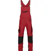 Dassy Voltic Latzhose mit Kniepolstertaschen - rot/schwarz - 54+5cm