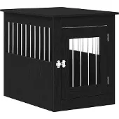 vidaXL Hundebox-Möbel Schwarze Eiche 55 x 75 x 65 cm Holzwerkstoff