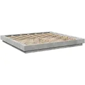 vidaXL Bettgestell Betongrau 180x200 cm Holzwerkstoff
