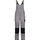 Dassy Wilson Zweifarbige Multinorm Latzhose mit Kniepolstertaschen - grafitgrau/schwarz - 50+5cm