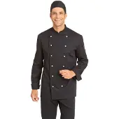 Leiber Kochjacke, langarm, unisex, schwarz 12/8790/10-56 , Größe: 56
