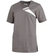 Leiber Schlupfkasack, kurzarm, Damen, grau 08/1255/12-S , Größe: S