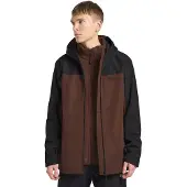 Jack Wolfskin Winterjacke Taubenberg 3in1 (wasser/winddicht, Fleece-Innenjacke) dunkelbraun Herren