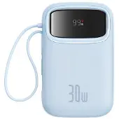 Baseus P10055008313-00, 10000 mAh, Lithium Polymer (LiPo), Power Delivery 3.0, Quick Charge 3.0, 30 W, Blau