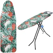 Kadax Brettbezug 132 x 48 cm zum Bügeln, dehnbare Rückseite, Flamingos