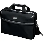 Juscha Notebooktasche "SIERRA", Polyester, schwarzes gepolstertes Laptopfach, Reißverschlussfach mit Organ