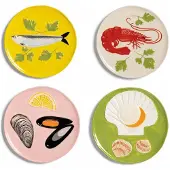 &Klevering - De la mer Teller Ø 16 cm, multi (4er-Set)