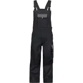 Dassy Calais Zweifarbige Latzhose - schwarz/zementgrau - 58-5cm