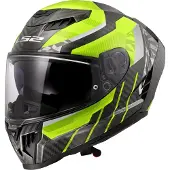 LS2 FF807 Dragon Trax Carbon Helm, carbon/neon-gelb, L (59/60)