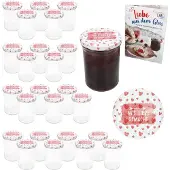 MamboCat 25er Set Sturzglas 435ml Einmachglas Mit Liebe gemacht Deckel DiamantZucker-Heft