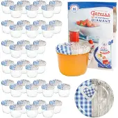 MamboCat 40 Sturzgläser 230 ml Deckel Herz Holz blaukariert Einmachglas Einweckglas Glas