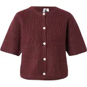Pieces Pcsilly Kurzarm Strickjacke | Tawny Port | M