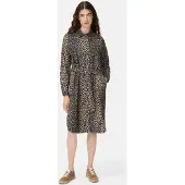 Camel active Baumwollkleid mit Bindegürtel in Leo | Gr.: M