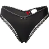 HUGO String aus elastischer Mikrofaser mit Spitzenbesatz Grösse XS