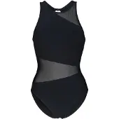 Arena - Women's Mesh Angle Swimsuit Vent Back B - Badeanzug Gr 40 schwarz