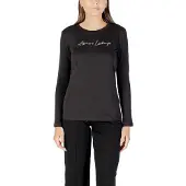 Armani Exchange für Damen. XW001456AF10356MC021 T-shirt Marca schwarz (M), Lässig, Baumwolle, Langarm