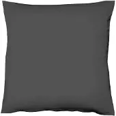 Fleuresse Uni Interlock Jersey Bettwäsche Colours Kissenbezug einzeln 80x80 cm | anthrazit - grau