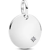 Pandora 394012C01 Anhänger Silber Gravurplatte mit Lab-Grown Diamant