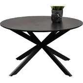 Die Möbelfundgrube Couchtisch rund Esche schwarz 80 x 80 cm Wohnzimmertisch - PAUL