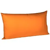 Fleuresse Uni Interlock Jersey Bettwäsche Colours Kissenbezug einzeln 40x80 cm | orange - orange