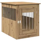 vidaXL Hundekäfig im Möbelstil Artisan-Eiche 55x75x65 cm Holzwerkstoff