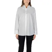 Armani Exchange für Damen. XW001424AF16631U0002 Relaxed Fit Hemd weiß (S), Lässig, Baumwolle, Klassisch, Langarm