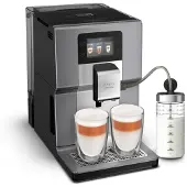 Krups Intuition Experience+ EA875E10, Espressomaschine, 3 l, Gemahlener Kaffee, Eingebautes Mahlwerk, 1450 W, Grau