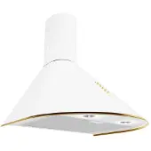 CARUNO Dunstabzugshaube Akpo WK-4 Dandys GOLD 60 cm 450 m3/h, Weiß