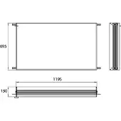 Emco asis evo Einbaurahmen für Lichtspiegelschrank 939707016 und 939708016