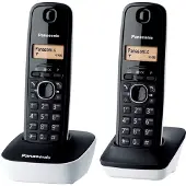 Panasonic KX-TG1612FRW Schnurlostelefon, Rufnummernanzeige, 15h Sprechzeit, 7 Tage Standby, DECT
