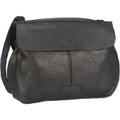 Harold's Leder Umhängetasche Schultertasche Submarine Shoulderbag Flap Black schwarz