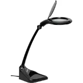 MAUL LED-Lupenleuchte MAULiris, Leistung 7 W, 470 lm, 3- & 12-Dioptrien-Linse, dimmbar, schwarz