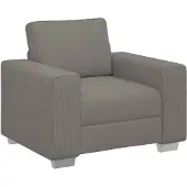vidaXL Sessel Hellgrau 100x77x82 cm Cordstoff