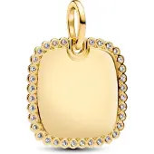 Pandora 364009C01 Anhänger Goldfarben Eckige Gravurplatte